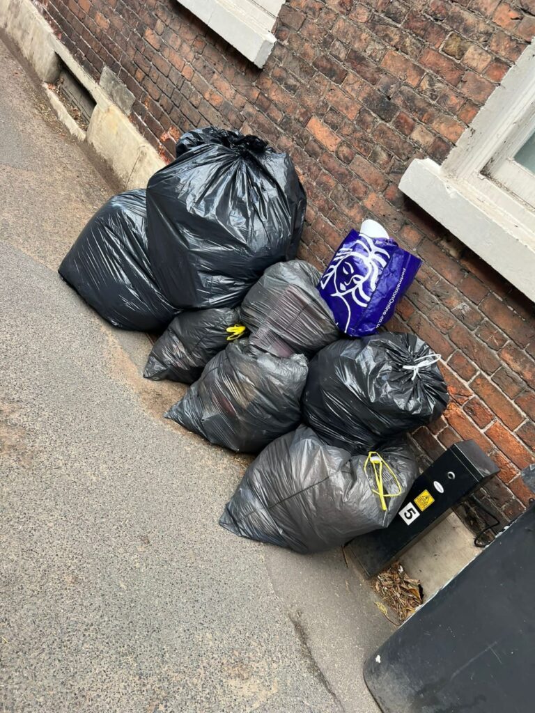 Rubbish waiting to be removed by Clearances in Cornwall before image